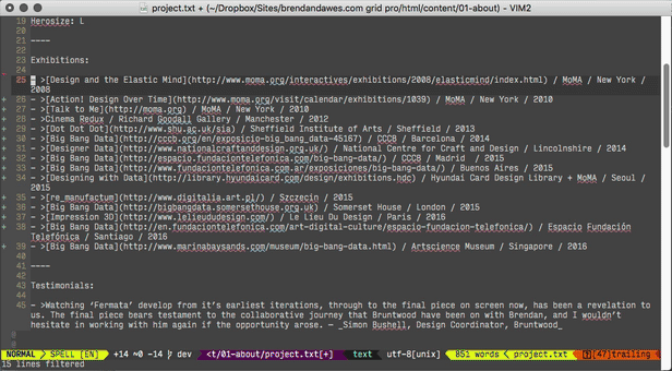 reversing the lines in vim