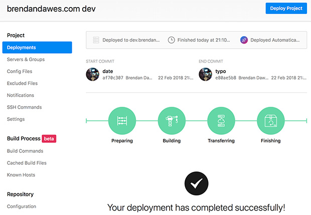 Deployhq screenshot