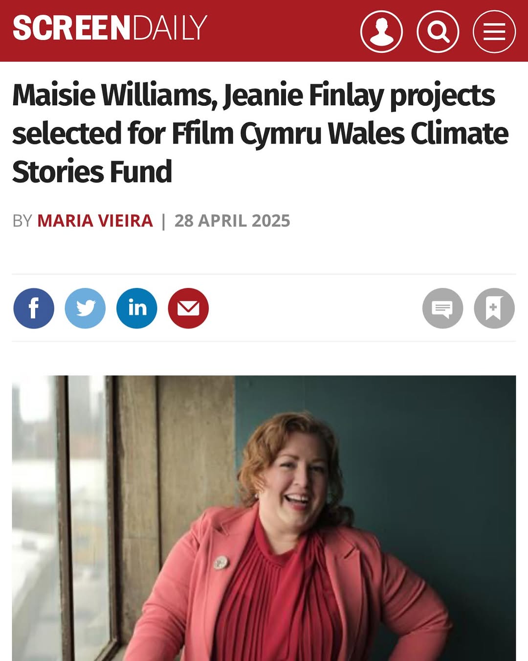 If it’s in @screendaily it must be true! Excited to be working with Joanna Wright on our Welsh co production alongside producer @charliechar to develop our immersive project